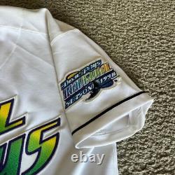 Tampa Bay Devil Rays Authentic Russell Diamond Collection Jersey Sz 44 NWT 1998