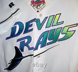 Tampa Bay Devil Rays Vtg 1998 Russell Authentic Diamond Home Jersey Sz 40 Nwt