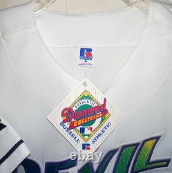 Tampa Bay Devil Rays Vtg 1998 Russell Authentic Diamond Home Jersey Sz 40 Nwt