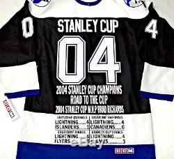 Tampa Bay Lightning 2004 Stanley Cup Champs Commemorative NHL Stats CCM Jersey