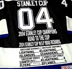 Tampa Bay Lightning 2004 Stanley Cup Champs Commemorative NHL Stats CCM Jersey