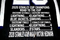Tampa Bay Lightning 2020 Stanley Cup Champs Road-2-cup NHL Stats Reebok Jersey