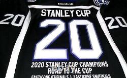 Tampa Bay Lightning 2020 Stanley Cup Champs Road-2-cup NHL Stats Reebok Jersey