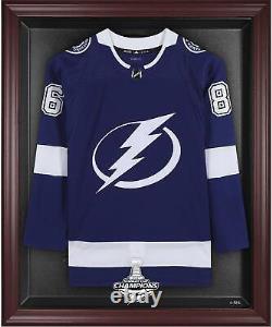 Tampa Bay Lightning 2021 Stanley Cup Champions Mahogany FRMD Jersey Display Case