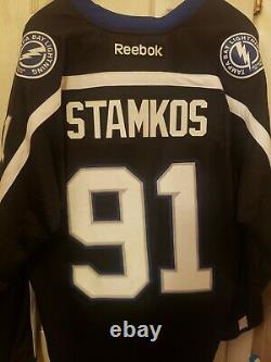 Tampa Bay Lightning 2XL Reebok Premier Alternate Steven Stamkos Jersey with Tags