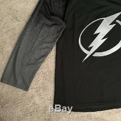 Tampa Bay Lightning Adidas Alternate Authentic Jersey Hockey Black Grey sz 52