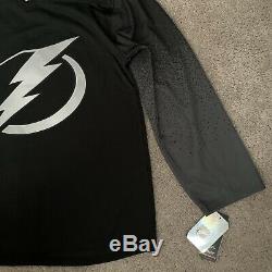 Tampa Bay Lightning Adidas Alternate Authentic Jersey Hockey Black Grey sz 52