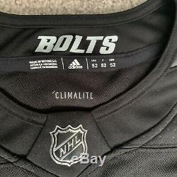 Tampa Bay Lightning Adidas Alternate Authentic Jersey Hockey Black Grey sz 52