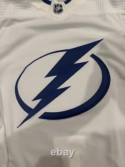 Tampa Bay Lightning Adidas MiC Primegreen Away Jersey Size 56 With 2021 SC Patch