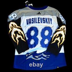 Tampa Bay Lightning Adidas Reverse Retro 2.0 Vasilevskiy size 52 L NWT