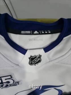 Tampa Bay Lightning Authentic Adidas 25th Anniversary Jersey (Size 46)