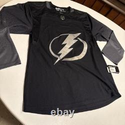 Tampa Bay Lightning Black Alt Alternative Jersey Size 50 Brand New Adidas