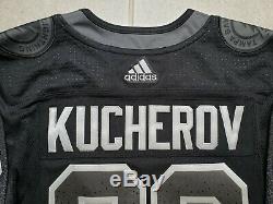 Tampa Bay Lightning Bolts Alternate Black NHL Adidas Jersey Kucherov 46 Small