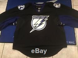 Tampa Bay Lightning Goalie Cut 58g Black Jersey Brand New W Tags Very Big Size