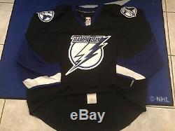 Tampa Bay Lightning Goalie Cut 58g Black Jersey Brand New W Tags Very Big Size