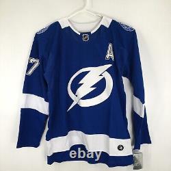 Tampa Bay Lightning Hedman Authentic Adidas Size 54 jersey fight strap stitched