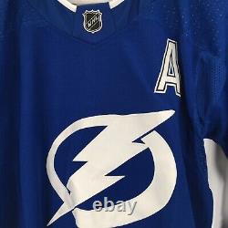 Tampa Bay Lightning Hedman Authentic Adidas Size 54 jersey fight strap stitched