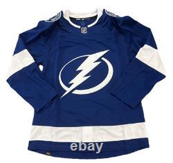 Tampa Bay Lightning Jersey Medium 50 Mens Adidas Fight Strap Blue NWT