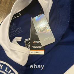 Tampa Bay Lightning Jersey Medium 50 Mens Adidas Fight Strap Blue NWT