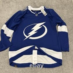 Tampa Bay Lightning Jersey Mens 50 Blue Adidas Home Fight Strap NHL NEW $249.99