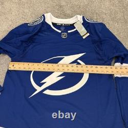 Tampa Bay Lightning Jersey Mens 50 Blue Adidas Home Fight Strap NHL NEW $249.99