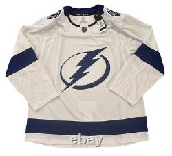 Tampa Bay Lightning Jersey XL 56 Mens Fight Strap Adidas White NWT