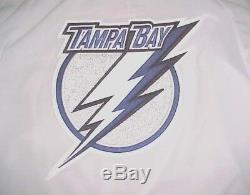Tampa Bay Lightning NHL Reebok Canada White Blue Fighting Strap Jersey 58+ New