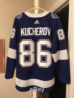 Tampa Bay Lightning Nikita Kucherov Authentic Home Adidas Jersey Size 44