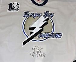 Tampa Bay Lightning Sheldon Keefe Signed 2002 CCM Pro White jersey size 56 NEW