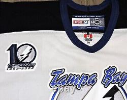 Tampa Bay Lightning Sheldon Keefe Signed 2002 CCM Pro White jersey size 56 NEW