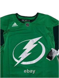 Tampa Bay Lightning St. Patrick's Day Authentic Jersey Size 52 Adidas NWT GREEN