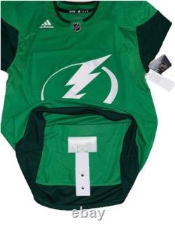 Tampa Bay Lightning St. Patrick's Day Authentic Jersey Size 52 Adidas NWT GREEN