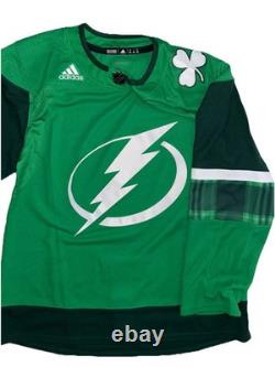 Tampa Bay Lightning St. Patrick's Day Authentic Jersey Size 52 Adidas NWT GREEN
