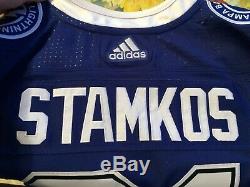 Tampa Bay Lightning Stamkos #91 Men's adidas Climalite Stitched Jersey Size 52 L