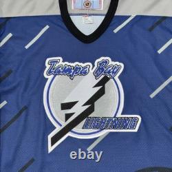 Tampa Bay Lightning Storm Jersey Large 48 CCM Vintage NHL New