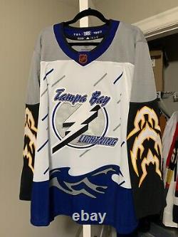 Tampa Bay Lightning storm reverse retro vintage Adidas 54 jersey BNWT