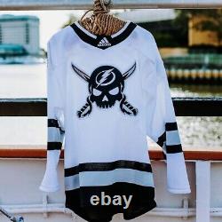 Tampa Bay Lightning x Gasparilla Hockey Adidas Jersey Size L 52? Limited of 1904