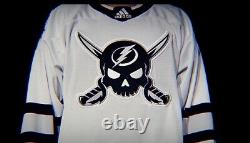 Tampa Bay Lightning x Gasparilla Hockey Adidas Jersey Size L 52? Limited of 1904