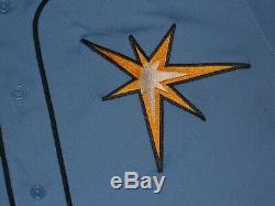 Tampa Bay Rays Blue Flex Base Authentic Jersey sz 48 Majestic Spring Training