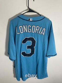 Tampa Bay Rays Evan Longoria #3 Majestic Authentic Collection Mens Jersey L