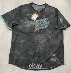 Tampa Bay Rays Jersey Adult 2XL Black Randy Arozarena Nike MLB City Connect Mens