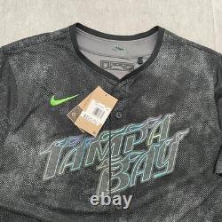 Tampa Bay Rays Jersey Adult 2XL Black Randy Arozarena Nike MLB City Connect Mens