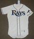 Tampa Bay Rays White Authentic Flex Base Jersey Sz 40 Majestic New With Tags Mens