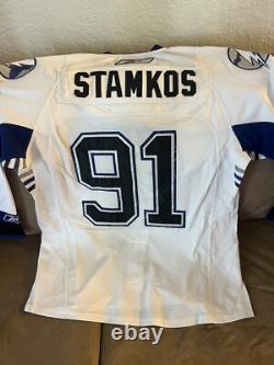 Tampa Bay Rbk Chandail Authentique NHL Lightning#91 Stamkos Fight Strap Jersey