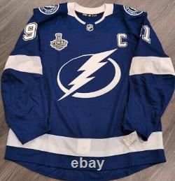 Team Issued MiC Authentic 2021 Cup Steven Stamkos Tampa Bay Lightning Jersey 56