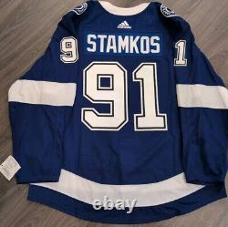 Team Issued MiC Authentic 2021 Cup Steven Stamkos Tampa Bay Lightning Jersey 56