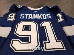 Team Issued MiC Authentic 2021 Cup Steven Stamkos Tampa Bay Lightning Jersey 56