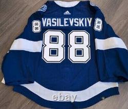 Team Issued MiC Authentic Adidas Andrei Vasilevskiy Tampa Bay Lightning Jersey