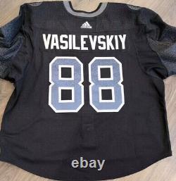 Team Issued MiC Authentic Adidas Andrei Vasilevskiy Tampa Bay Lightning Jersey