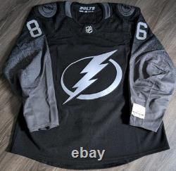 Team Issued MiC Nikita Kucherov Tampa Bay Lightning Authentic Adidas Jersey 56